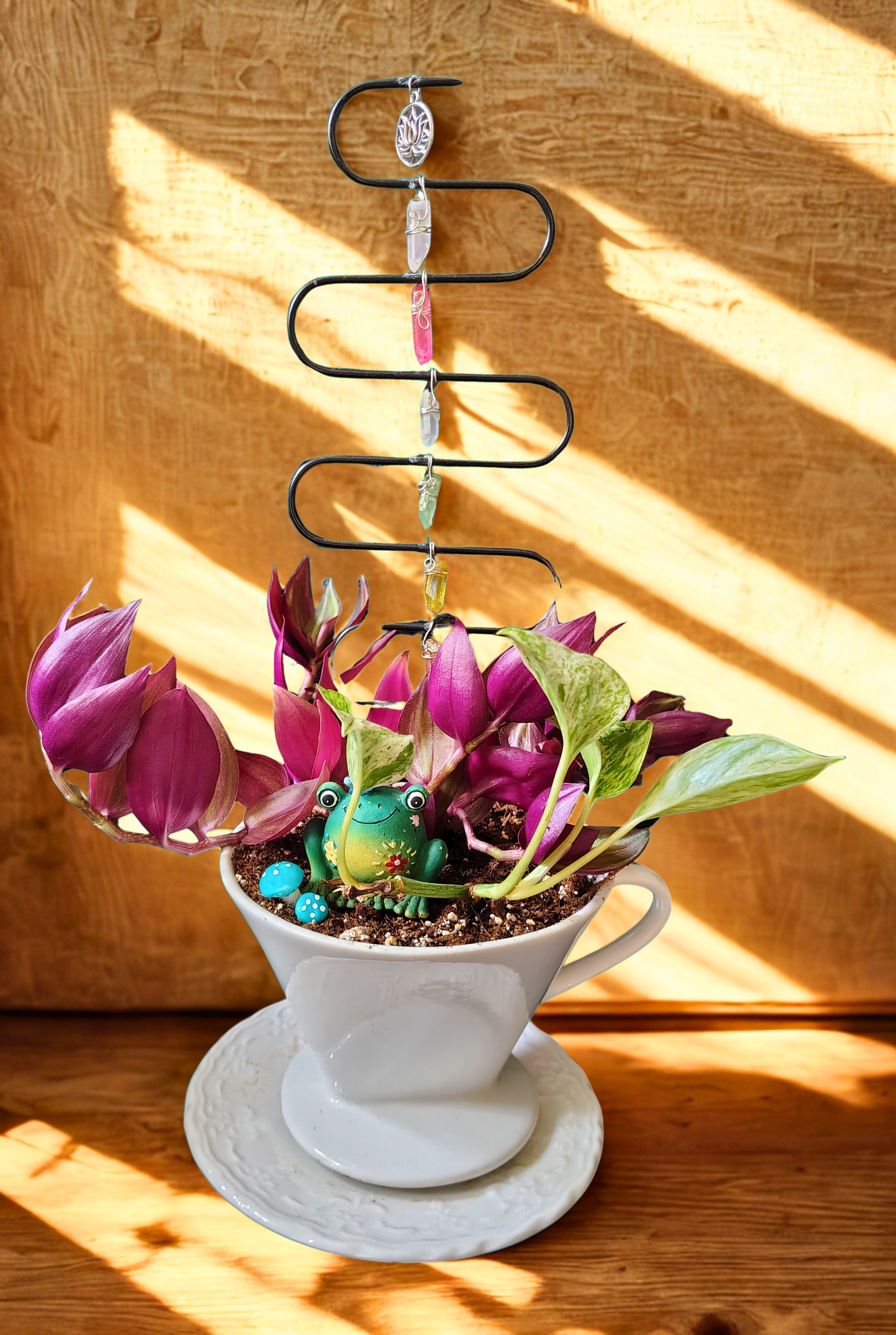 Zen Frog Teacup Miniature Fairy Garden