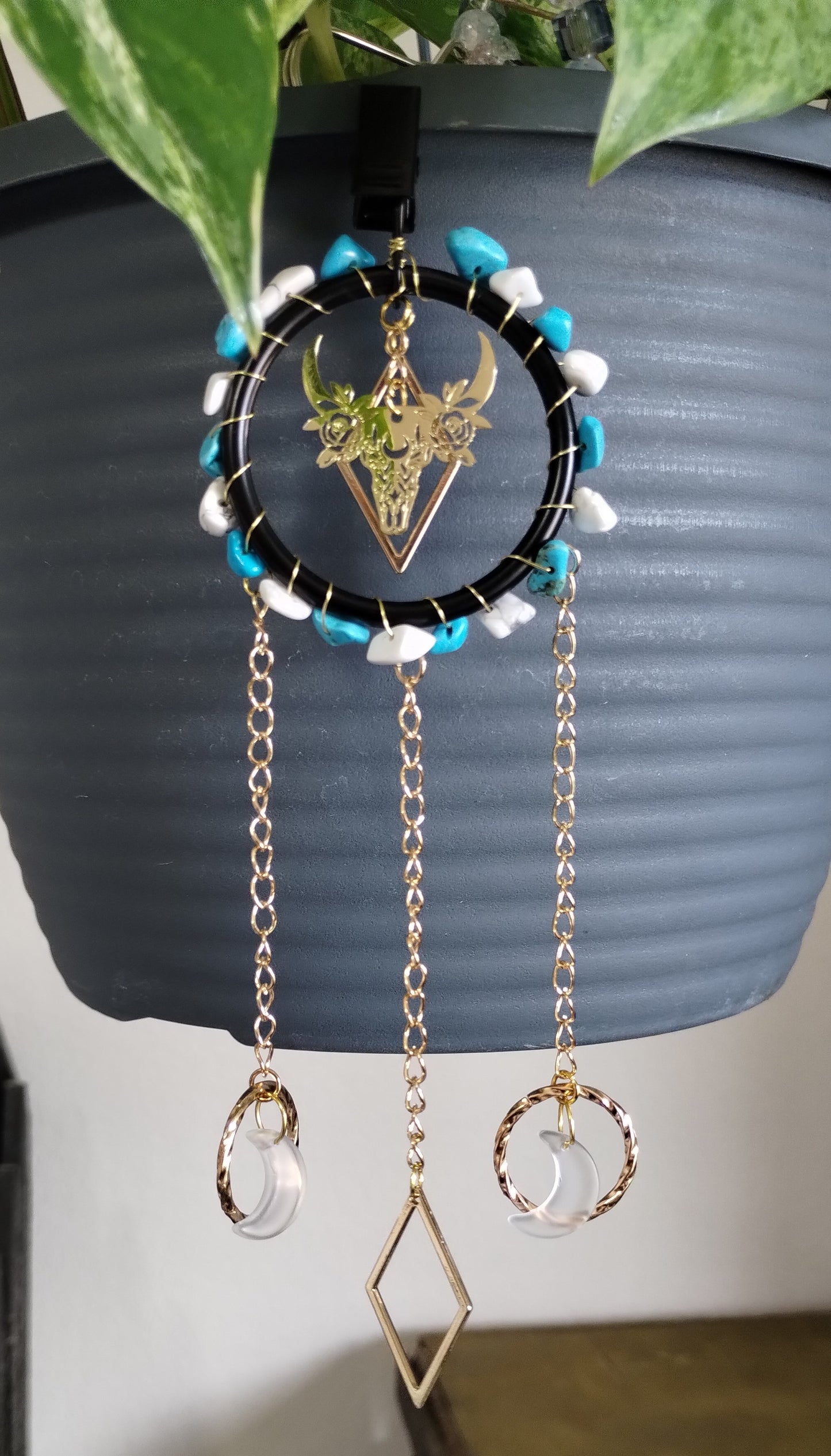 Bullhead Suncatcher~ Hanging Plant Bing- Small