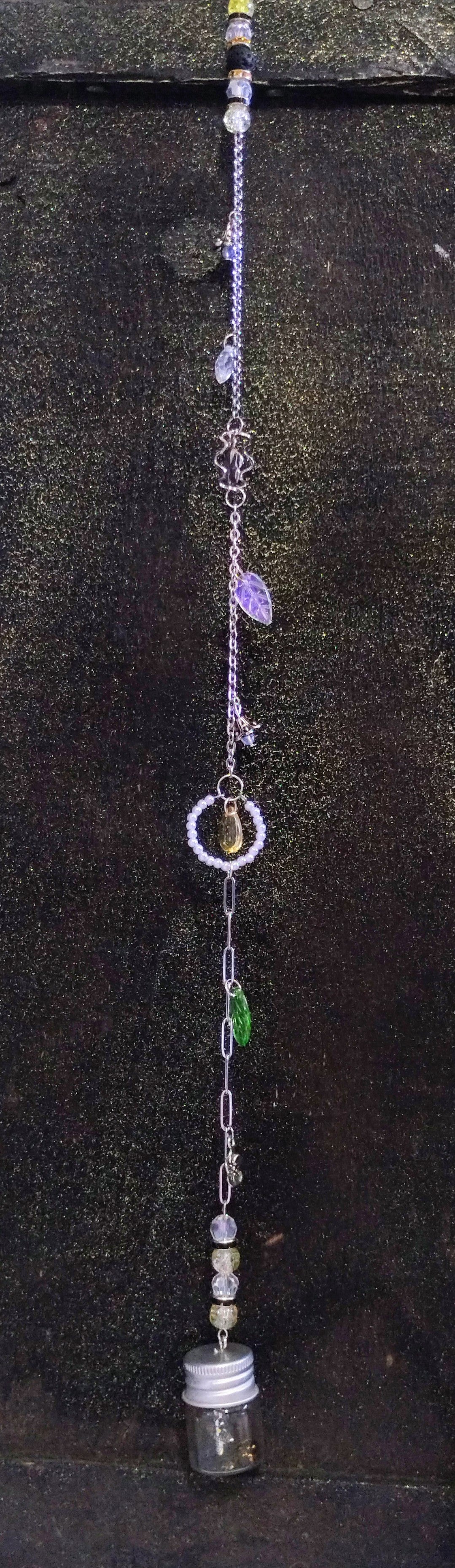 Bee & Honey Drop Straight Chain Suncatcher Long
