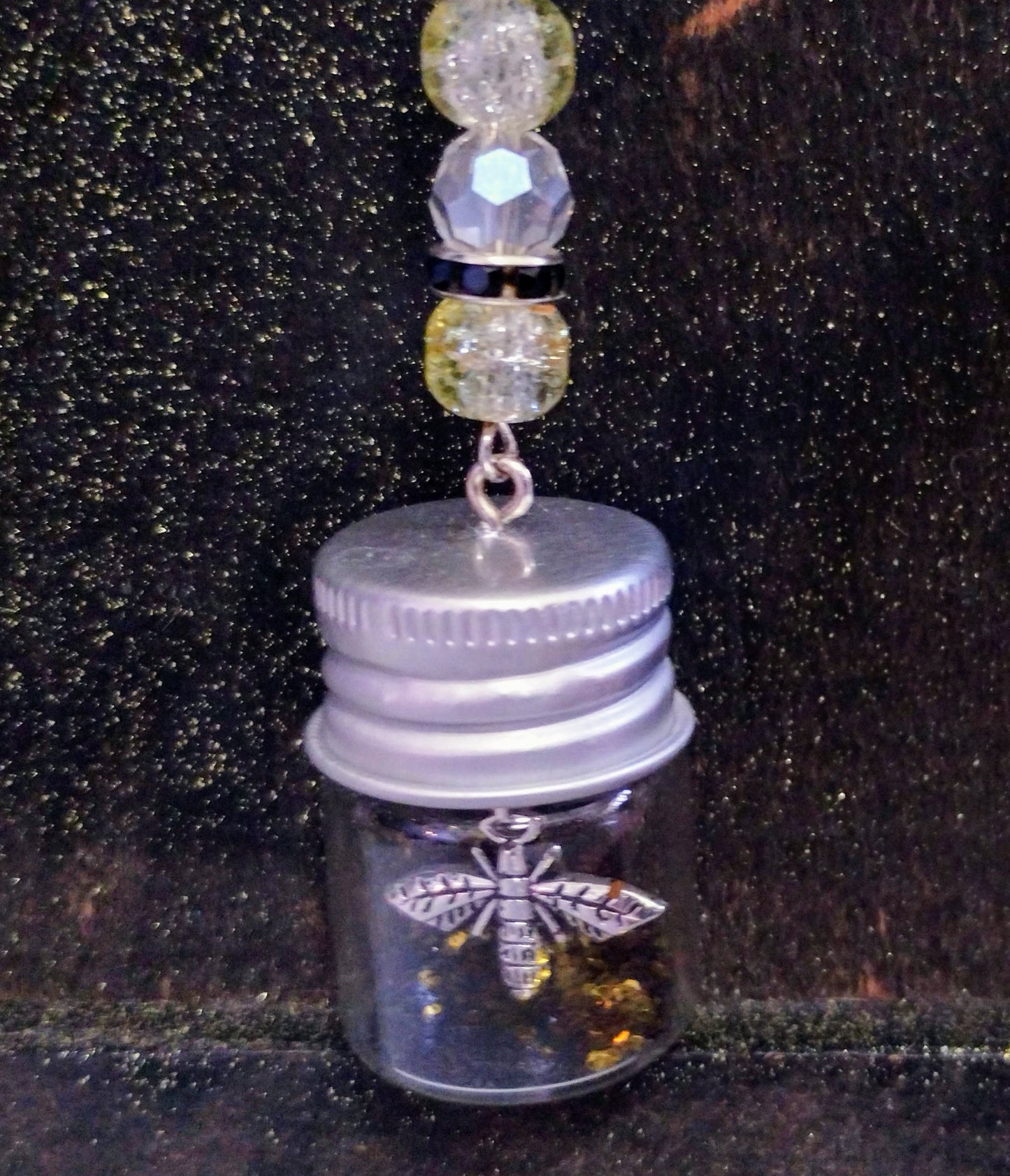 Bee & Honey Drop Straight Chain Suncatcher Long