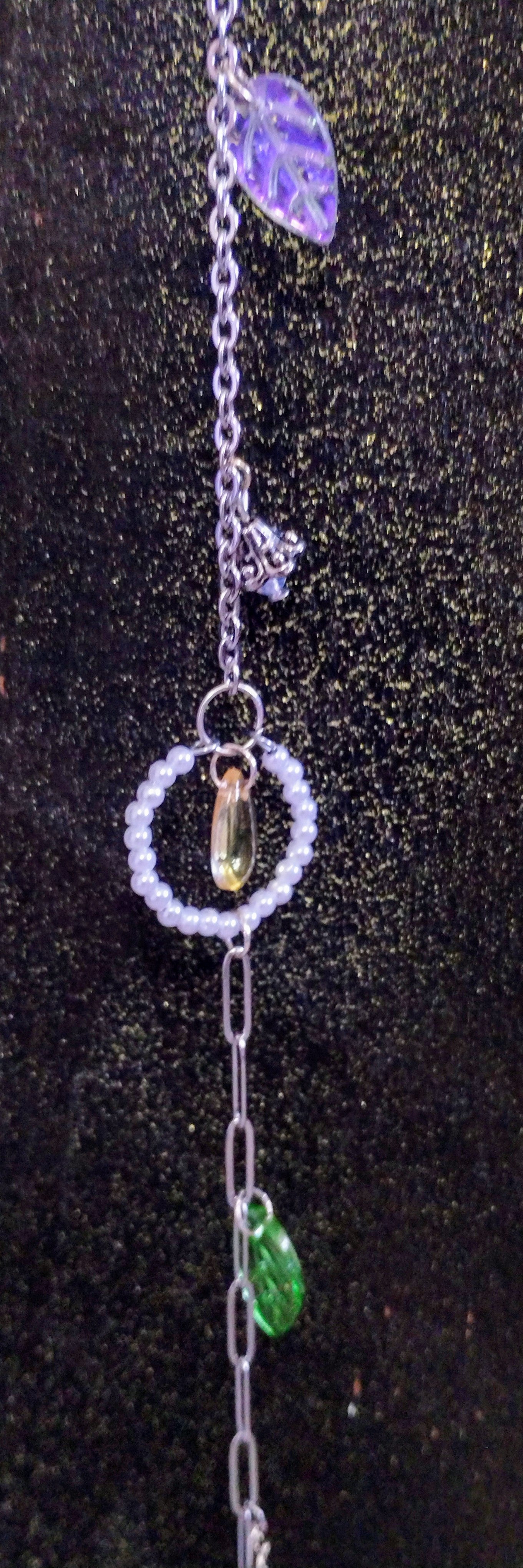 Bee & Honey Drop Straight Chain Suncatcher Long