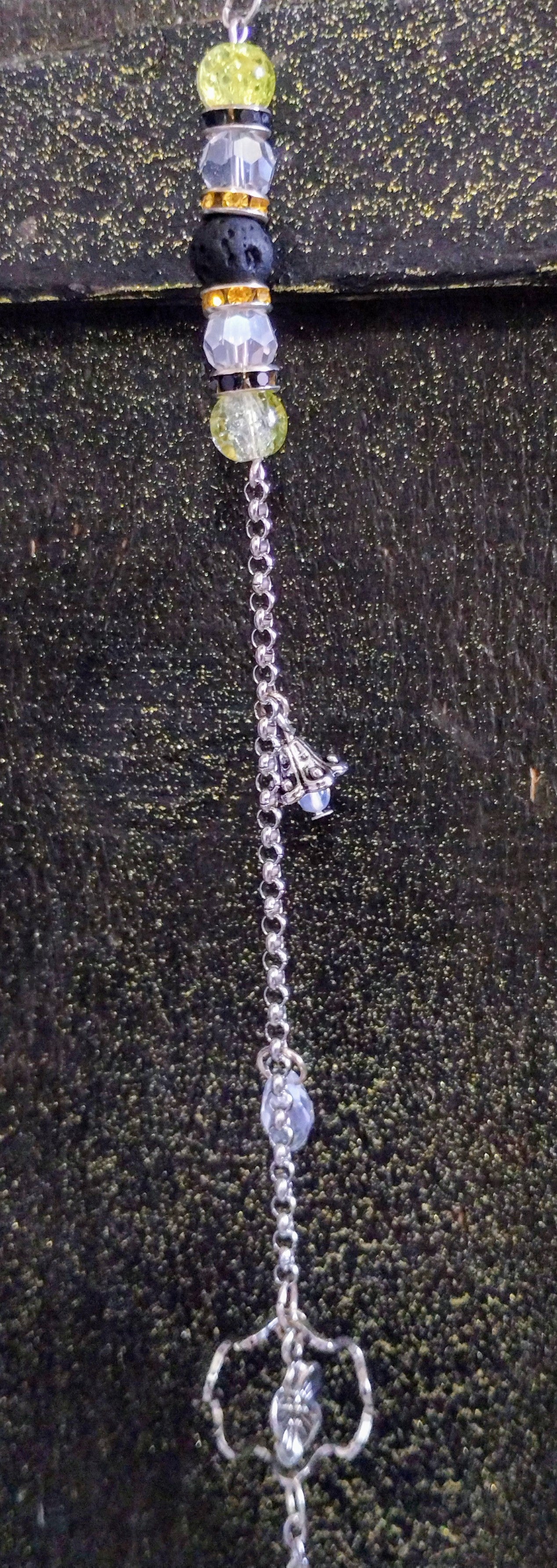 Bee & Honey Drop Straight Chain Suncatcher Long