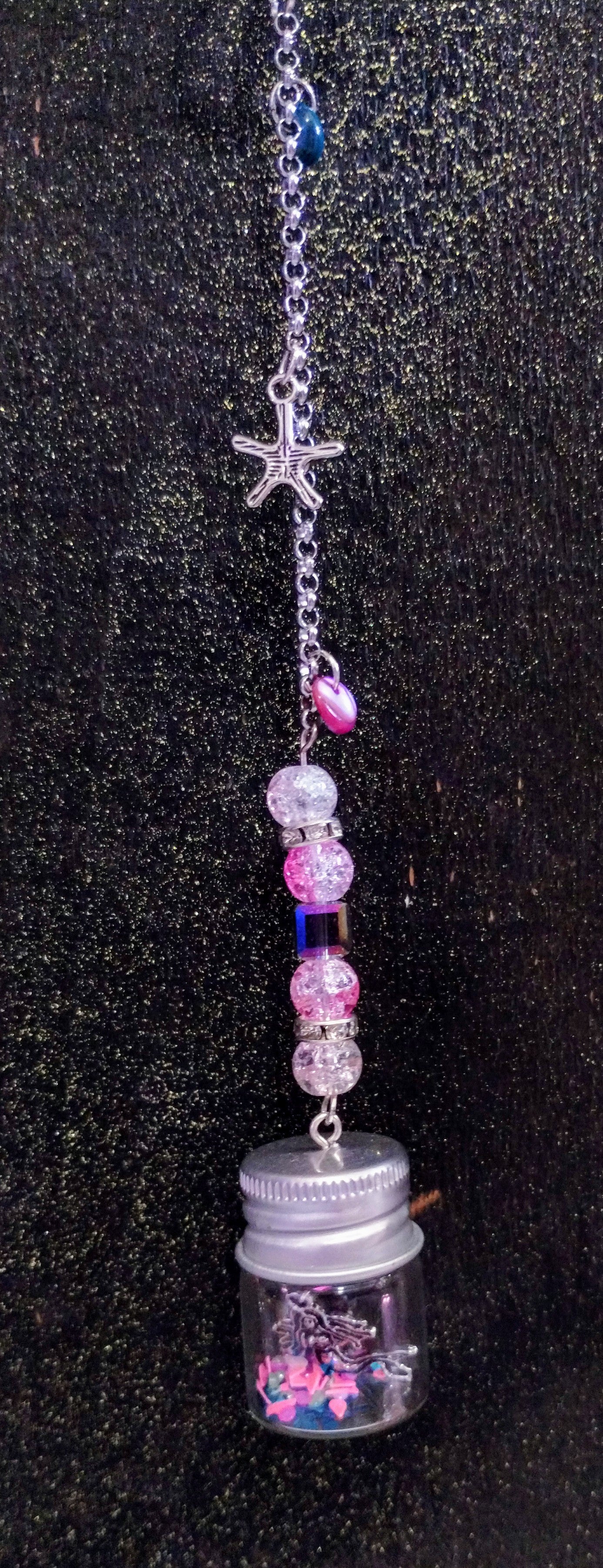 Mermaid & Sea Straight Chain Bottle Suncatcher