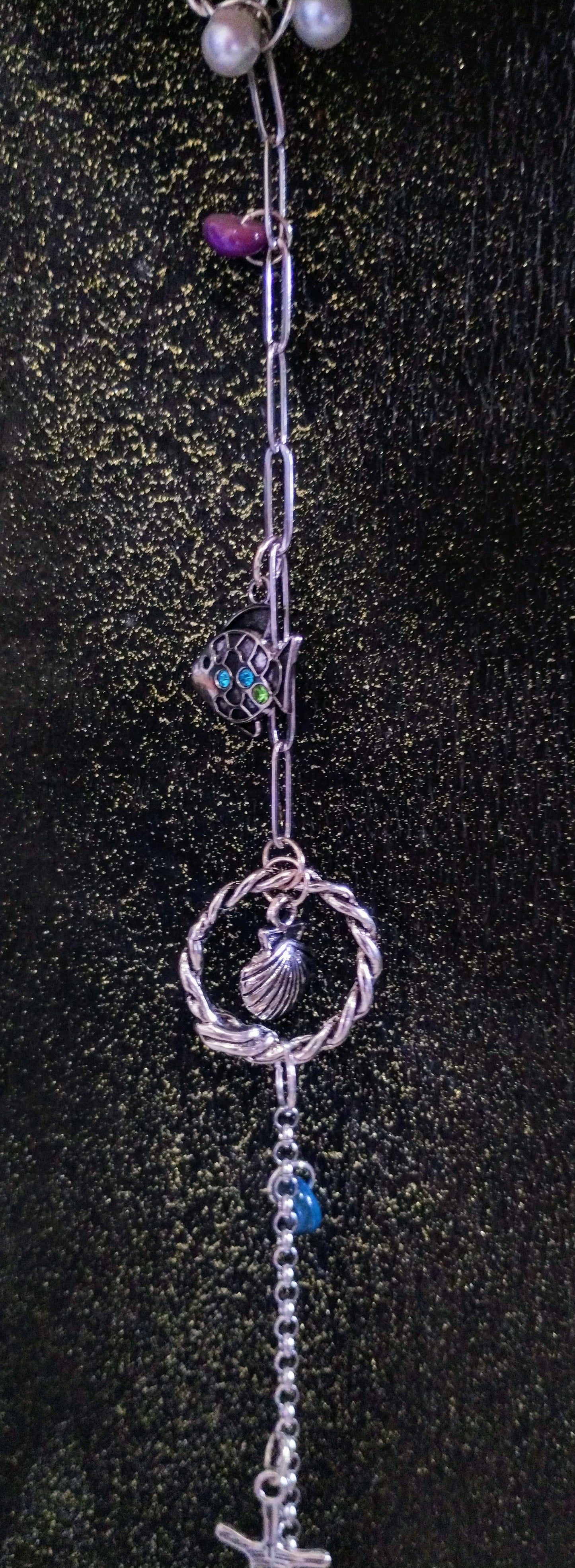 Mermaid & Sea Straight Chain Bottle Suncatcher