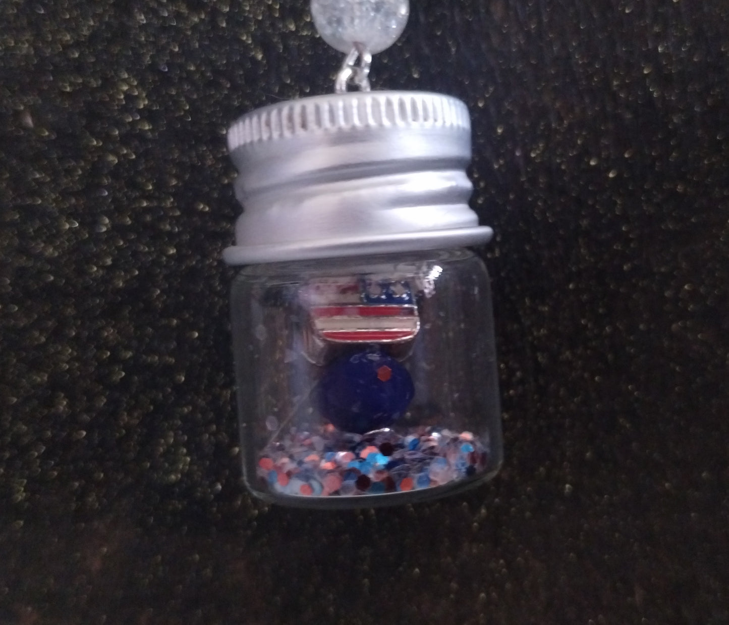 America I Love you Straight Chain Suncatcher Long