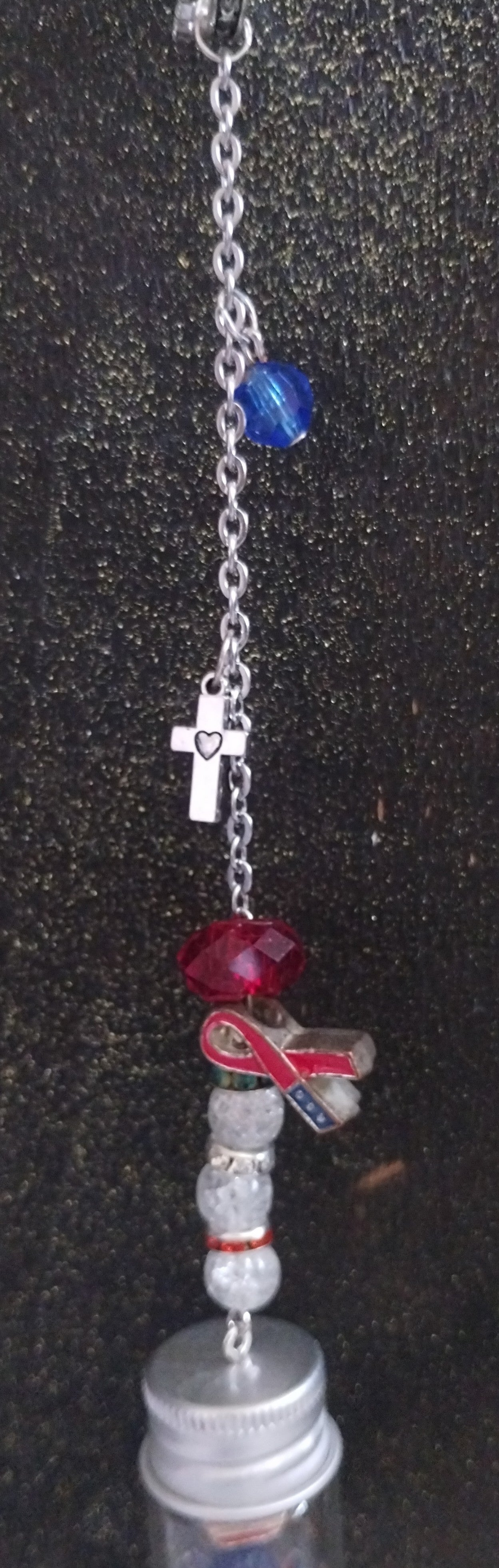 America I Love you Straight Chain Suncatcher Long