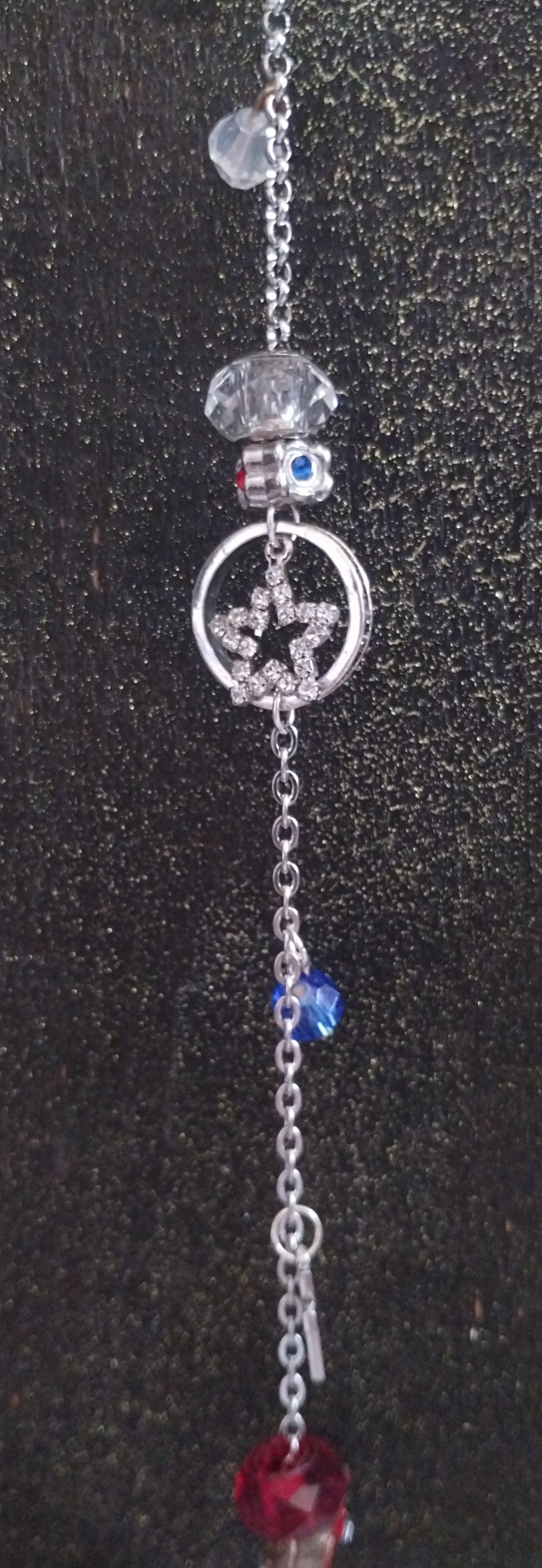America I Love you Straight Chain Suncatcher Long