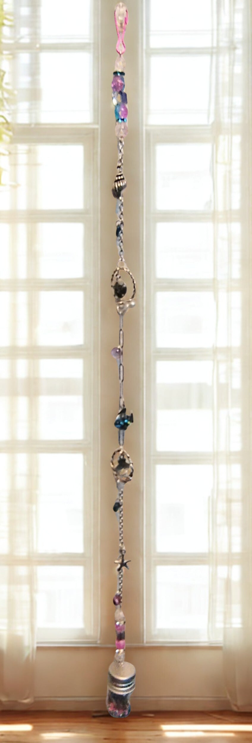 Mermaid & Sea Straight Chain Bottle Suncatcher