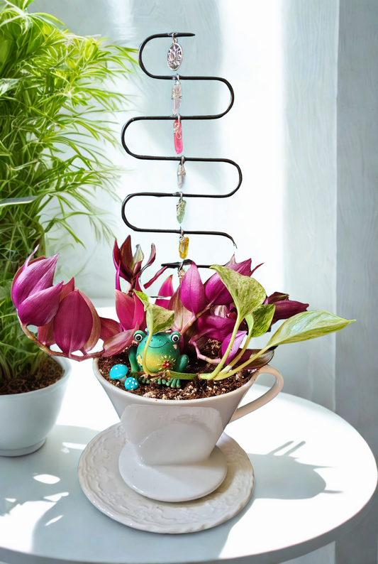 Zen Frog Teacup Miniature Fairy Garden
