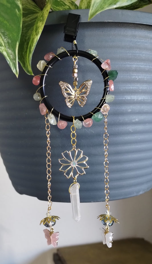 Butterfly Flower Small Suncatcher/ Plant Bling