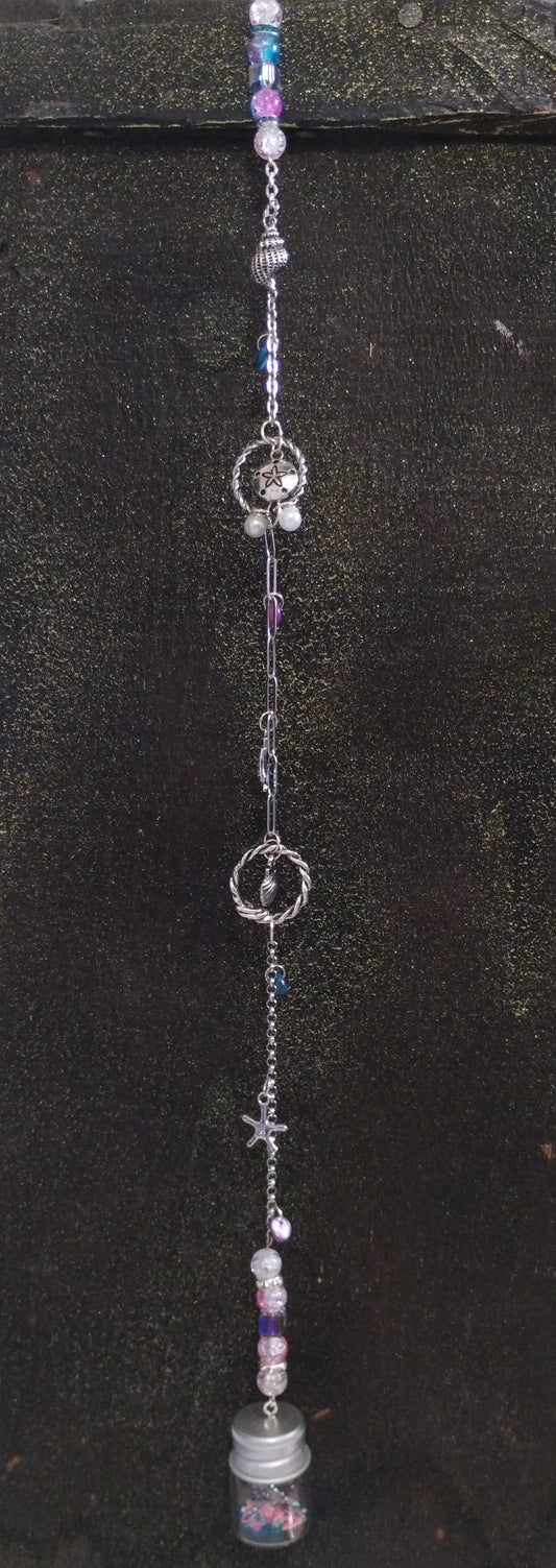 Mermaid & Sea Straight Chain Bottle Suncatcher