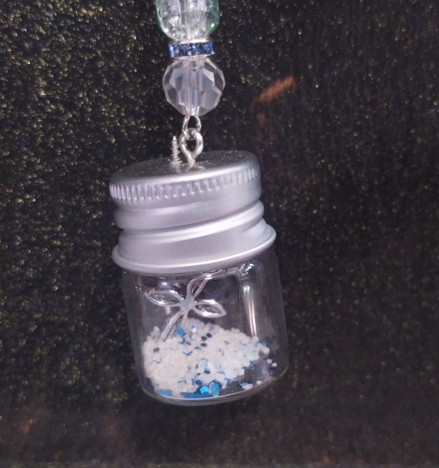 Cross & Heart Straight Chain Suncatcher Long