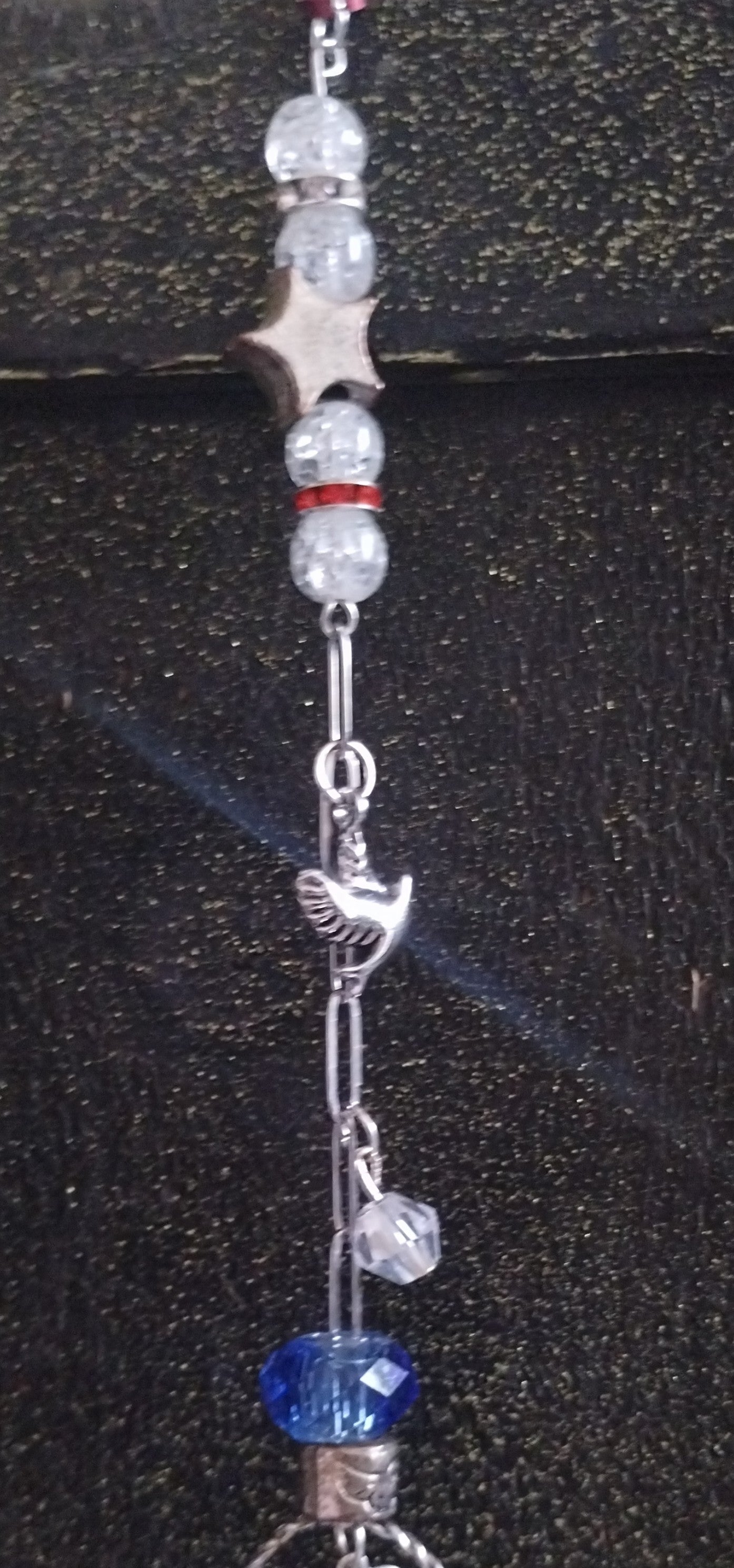 America I Love you Straight Chain Suncatcher Long