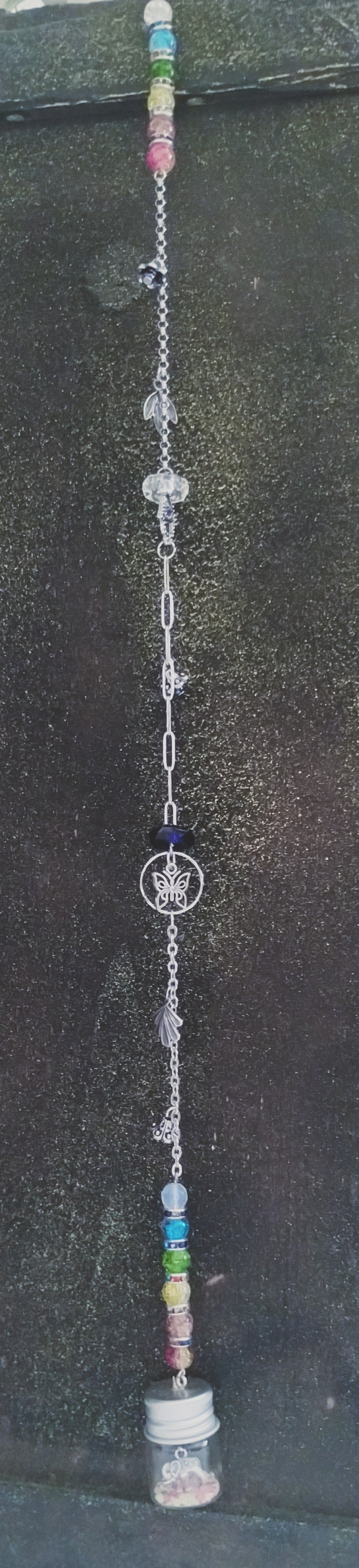 Elephant Chakra Straight Chain Suncatcher Long