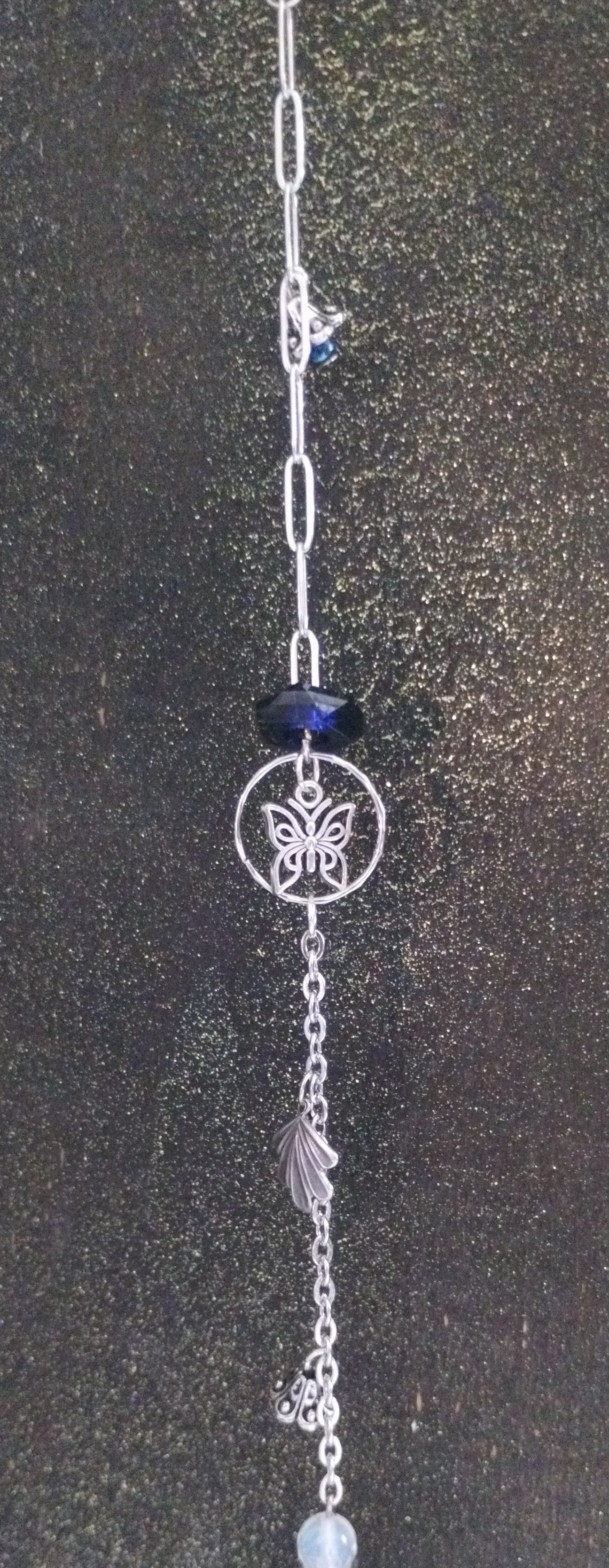Elephant Chakra Straight Chain Suncatcher Long