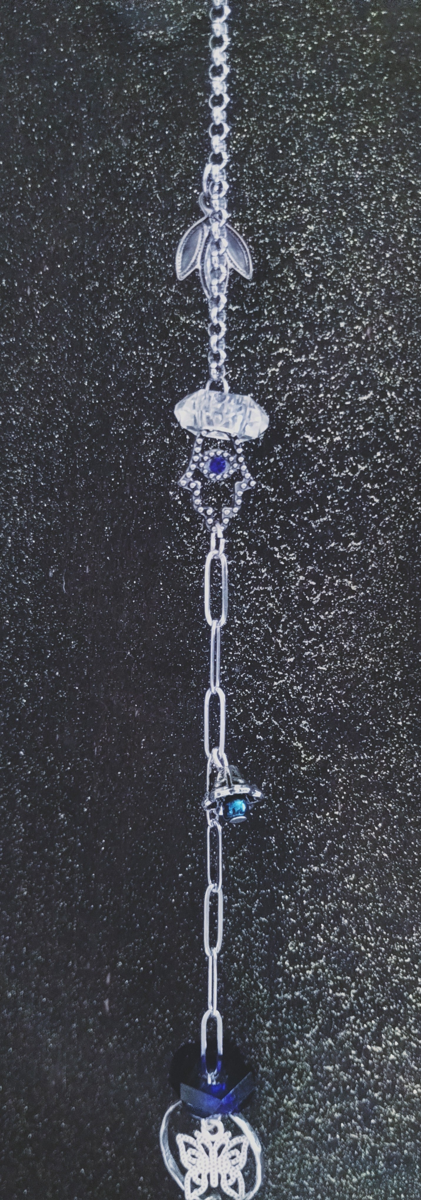 Elephant Chakra Straight Chain Suncatcher Long