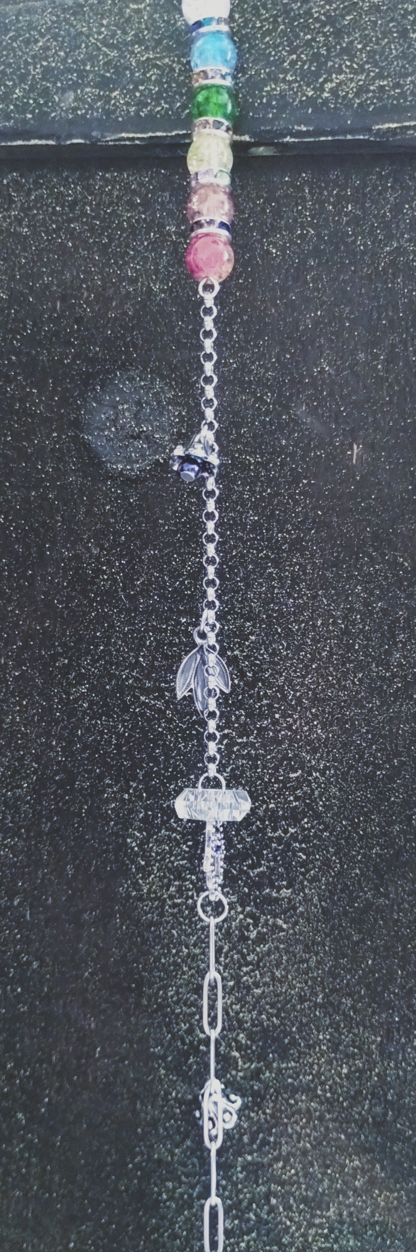 Elephant Chakra Straight Chain Suncatcher Long