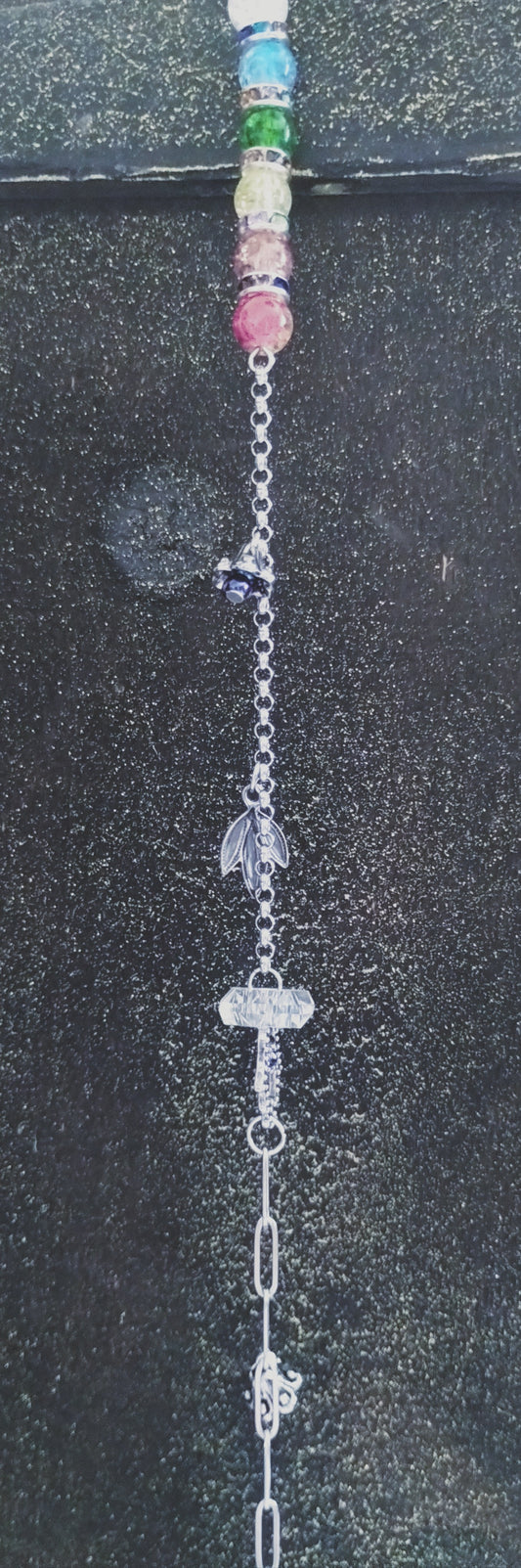 Elephant Chakra Straight Chain Suncatcher Long