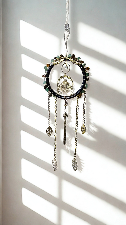 Moon Moth & Leaves Suncatcher/Plant Bling
